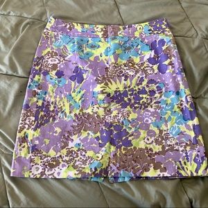 Talbots Floral Pencil Skirt Size 8